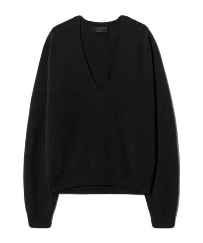 Nili Lotan Feron V-neck Sweater In Black