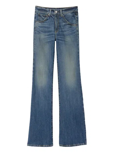 Nili Lotan Flared High-waist Jeans In Blue