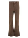 Nili Lotan Mitchell Straight-leg Trousers In Brown