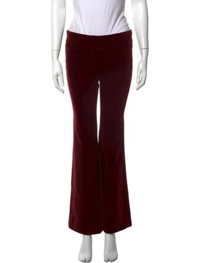 Pre-owned Nili Lotan Flared Pants In Burgundy