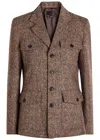 Nili Lotan Fleur Tweed Jacket In Brown