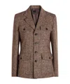 Nili Lotan Fleur Button-up Flap-pocket Jacket In Brown