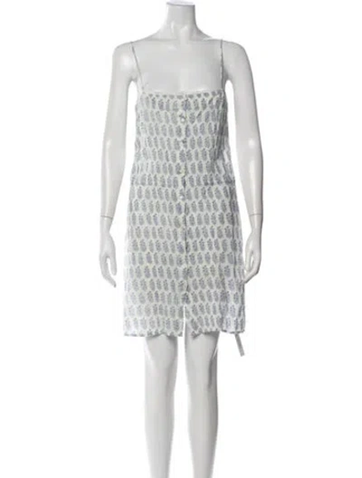 Pre-owned Nili Lotan Floral Print Mini Dress In Multi