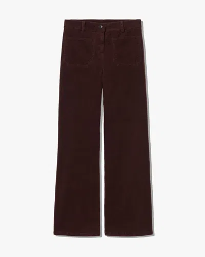 Nili Lotan Florence Corduroy Pant In Burgundy