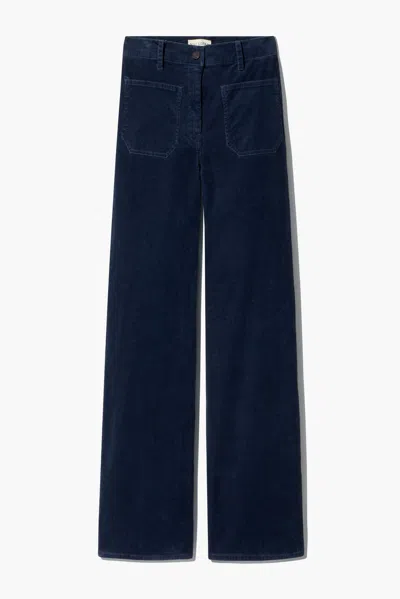 Nili Lotan Florence Corduroy Pant Service Blue, 0