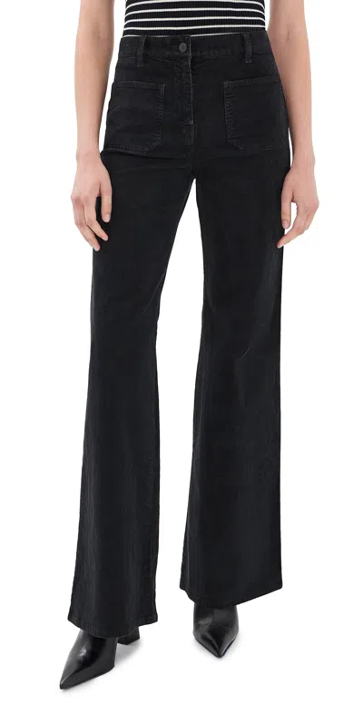 Nili Lotan Florence Corduroy Pants Dark Charcoal