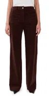 Nili Lotan Florence Corduroy Pants Merlot In Brown