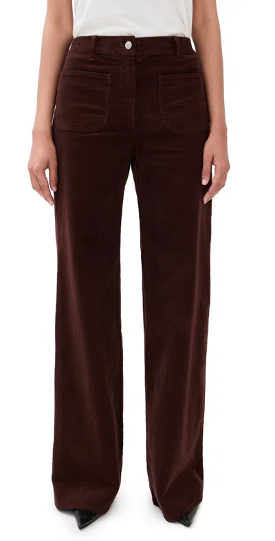 Nili Lotan Florence Corduroy Pants Merlot In Brown