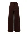 Nili Lotan Florence Cotton-blend Corduroy Flared Pants In Burgundy