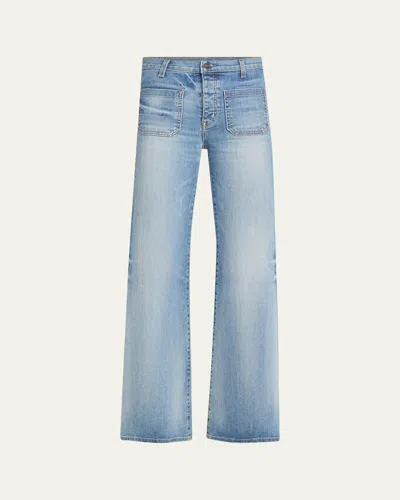 Nili Lotan Florence Denim Flare Jeans In Summer Wash