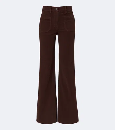 Nili Lotan Florence Flared Jeans In Brown