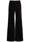 Nili Lotan Florence Flared-leg Corduroy Trousers In Black