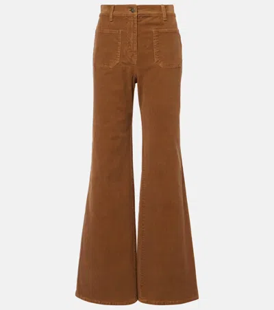 Nili Lotan Corduroy Shon Pant In Coffee