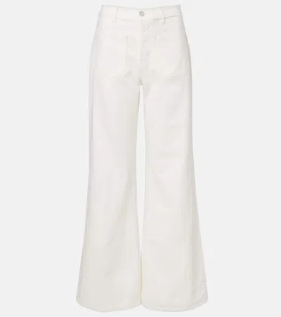 Nili Lotan Florence High-rise Flared Jeans In White