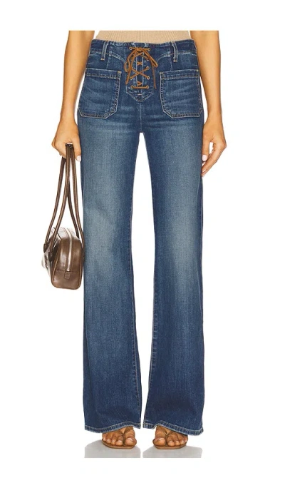 Nili Lotan Florence Lace Up Jean In Classic Wash