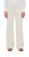 Nili Lotan Florence Cotton Wide-leg Pants In Stone