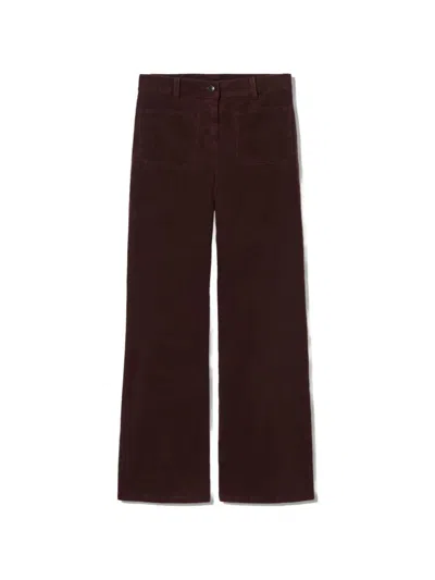 Nili Lotan Florence Pocket Trousers In Burgundy