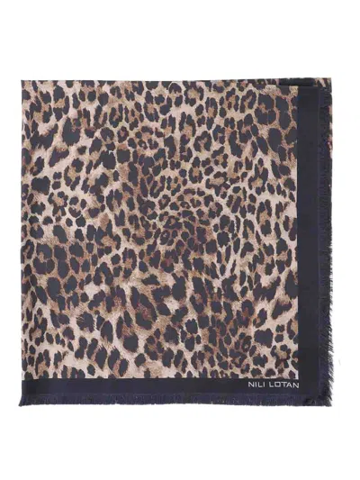 Nili Lotan Foulard In Seta In Brown