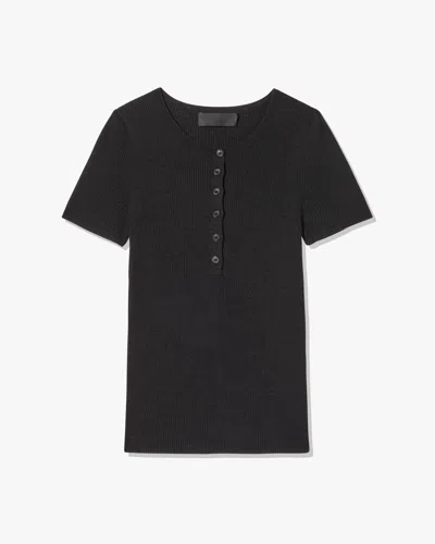 Nili Lotan Francene Silk Knit Sweater In Black