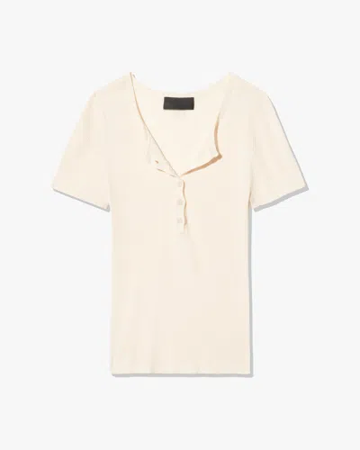 Nili Lotan Francene Silk Knit Sweater In White