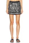 Nili Lotan Frances Bandana-print Silk-twill Shorts In Black/ivory Paisley Scarf