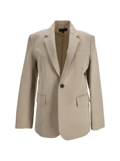 Pre-owned Nili Lotan Francoise Notch-lapels Blazer In Neutral