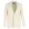 Nili Lotan Francoise Oversized Linen And Cotton-blend Blazer In White