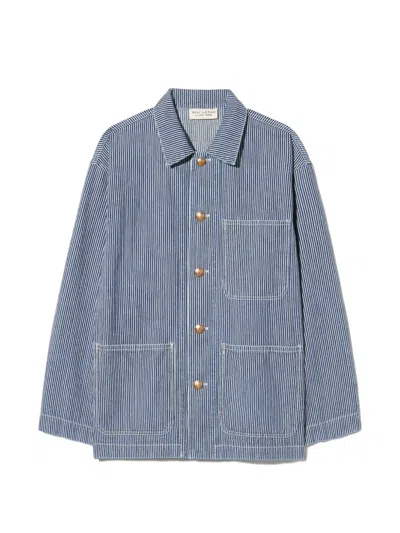Nili Lotan Franklin Striped Denim Jacket In Blue