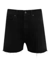 Nili Lotan Frayed Denim Shorts In Black