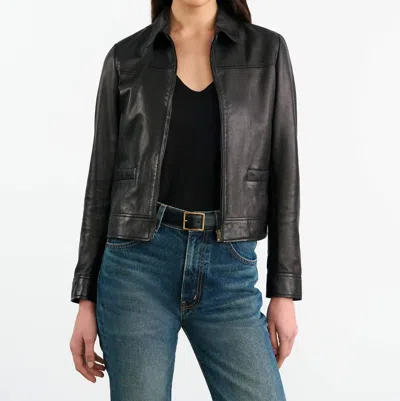 Nili Lotan Freddie Leather Jacket In Black