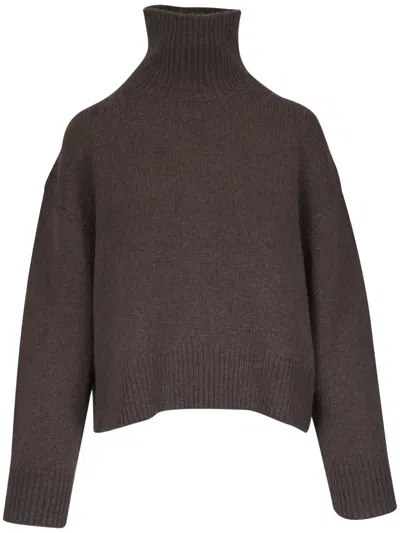 Nili Lotan Funnel-neck Sweater In Brown