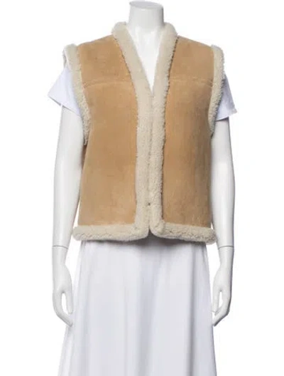 Pre-owned Nili Lotan Fur Vest In Neutrals