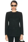 Nili Lotan Gabriella Wool-twill Jacket In Black