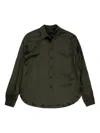 Nili Lotan Gaia Satin Button-up Shirt In Green