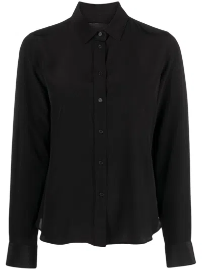 Nili Lotan Gaia Silk Shirt In Schwarz
