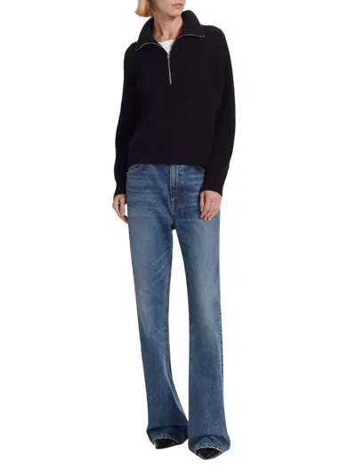 Nili Lotan Garza Sweater In Dark Navy In Black