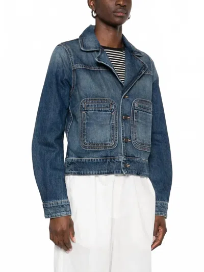 Nili Lotan Georgy Denim Jacket In Simon Wash In Blue