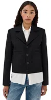 Nili Lotan Georgy Wool-gabardine Jacket In Black