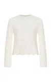 Nili Lotan Gibson Crocheted Cotton Top In White