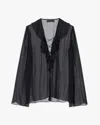 Nili Lotan Gisella Silk Blouse In Black