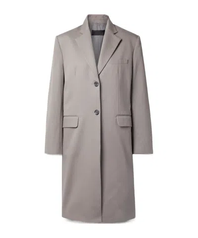 Nili Lotan Glenn Cotton And Linen-blend Twill Coat In Stone
