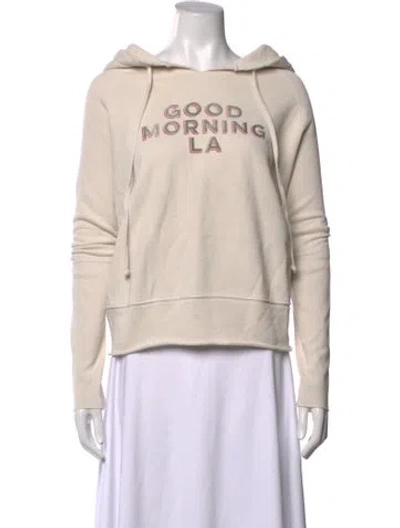 Pre-owned Nili Lotan Graphic Print Crew Neck Sweater In White