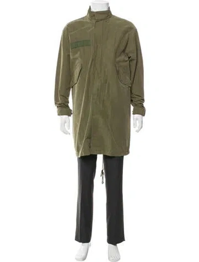 Pre-owned Nili Lotan Graphic Print Parka In Green