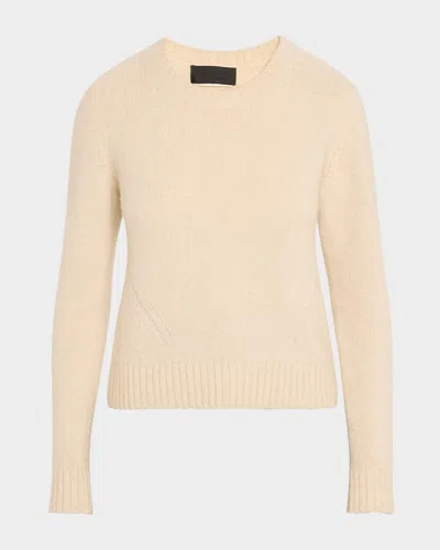 Nili Lotan Gwendolyn Wool Cashmere Sweater In Light Oat Melange