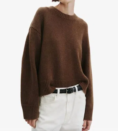Nili Lotan Anisa Cashmere Sweater In Redwood Melange In Brown