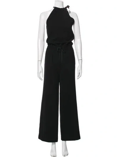 Pre-owned Nili Lotan Halterneck Jumpsuit In Black
