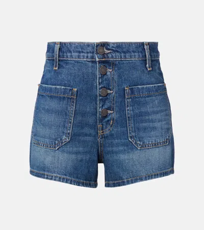 NILI LOTAN HARLEY HIGH-RISE DENIM SHORTS