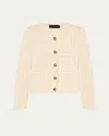 Nili Lotan Harry Open Knit Cashmere Sweater Jacket In Harry Sweater Jacket