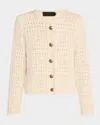 Nili Lotan Harry Open Knit Cashmere Sweater Jacket In Harry Sweater Jacket