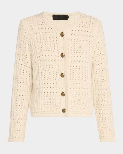 NILI LOTAN HARRY OPEN KNIT CASHMERE SWEATER JACKET